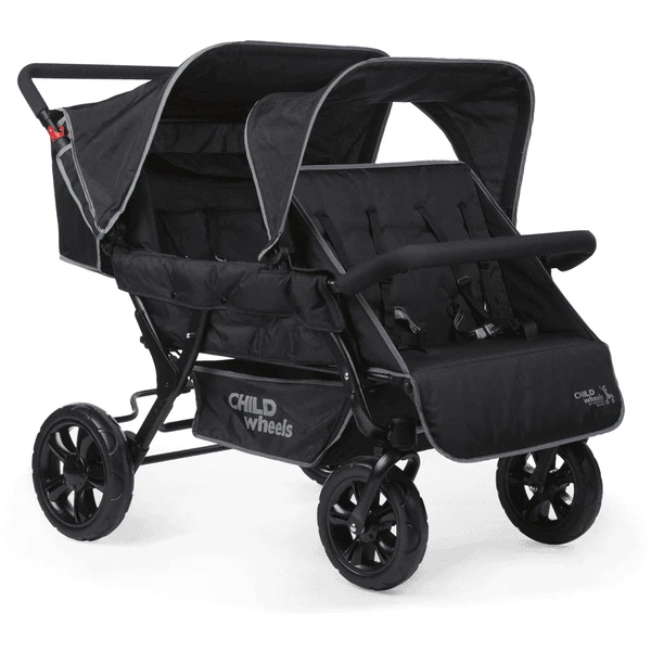 CHILDHOME Two By Two Kinderwagen 4 Children Zwart