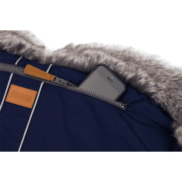 Fillikid Hand Warmer Halifax Met Bont Marine - Image 3