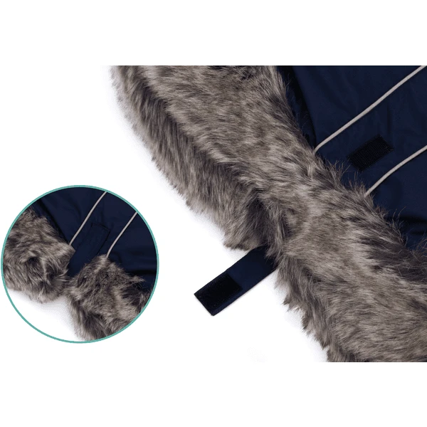 Fillikid Hand Warmer Halifax Met Bont Marine - Image 4