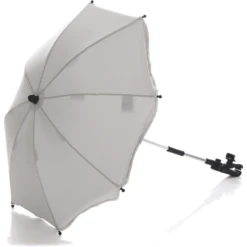 Fillikid Parasol Met Ovale Onderkant, Zilverwit