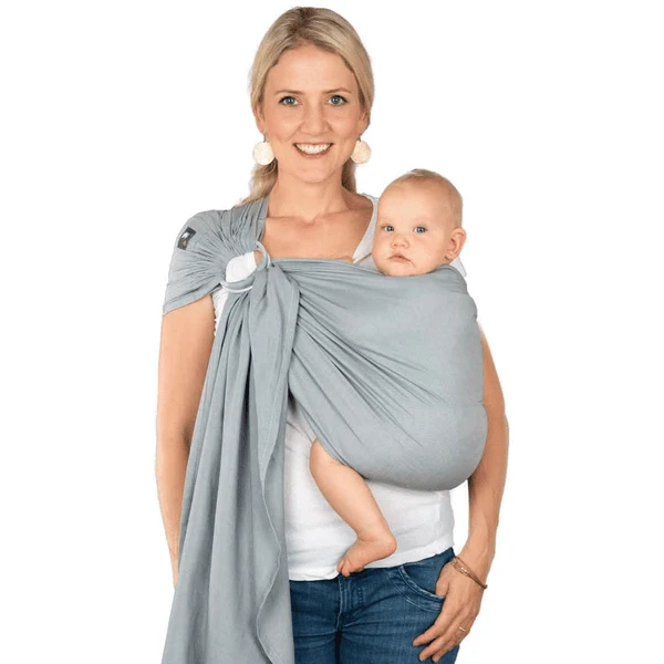 Hoppediz Ring-Sling Draagdoek Ultralight Hamburg Graphit - Image 4