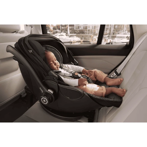 Kiddy Baby Autostoel Evoluna I-Size 2 Met Basis Station Isofix Base 2 Beet Red Melange Icy Grey - Image 2