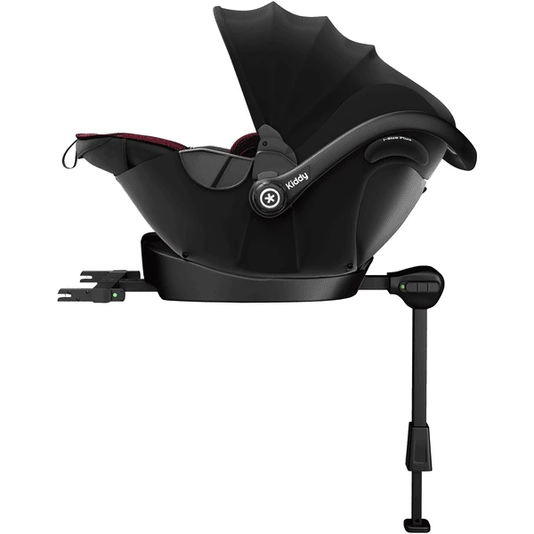 Kiddy Baby Autostoel Evoluna I-Size 2 Met Basis Station Isofix Base 2 Beet Red Melange Icy Grey - Image 3