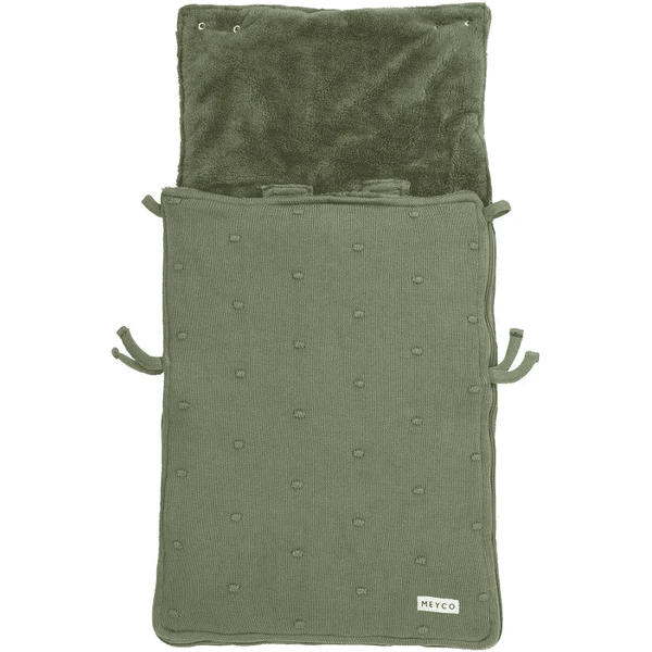 MEYCO Voetenzak Mini Knopen Forest Green 40x82 Cm - Image 3