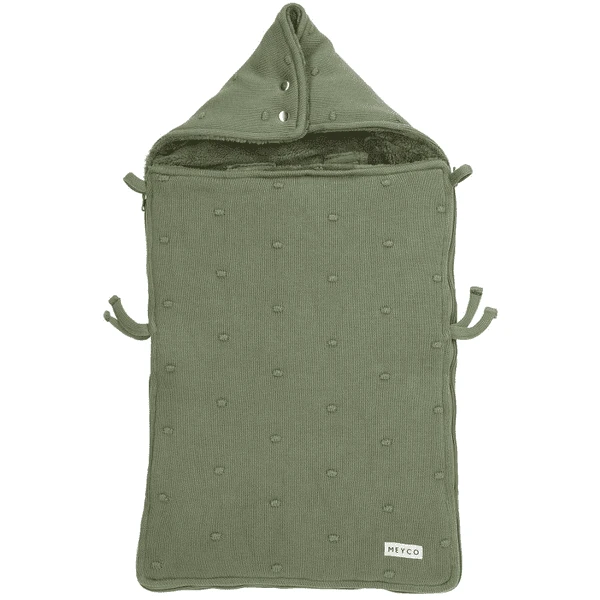 MEYCO Voetenzak Mini Knopen Forest Green 40x82 Cm - Image 4