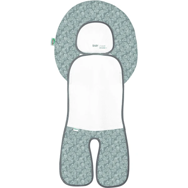 Odenwälder Autostoelhoes Babycool White Leaves Grijs