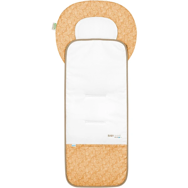 Odenwälder Kinderwagenmatje Babycool White Leaves Mosterd - Image 4