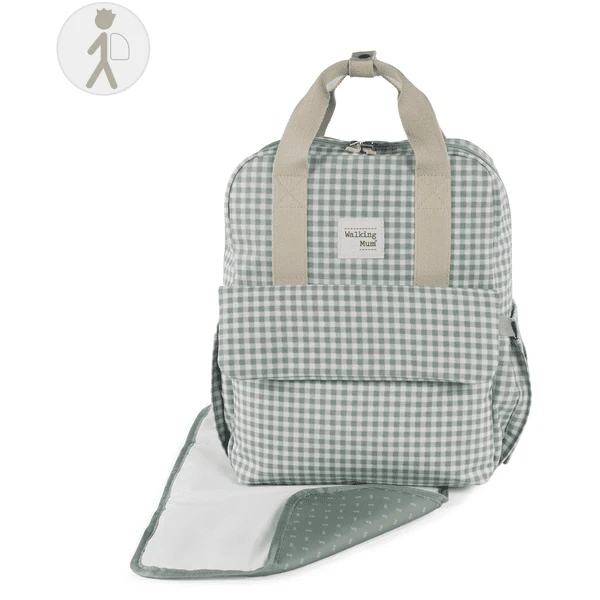 Walking Mum Rugzak I Love Vichy Green - Image 2